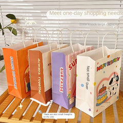6pcs Cartoon Girl Tote Bags for Birthdays, Couples, Students