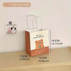 6pcs Cartoon Girl Tote Bags for Birthdays, Couples, Students