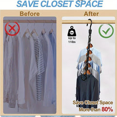 10pcs Space Saving Closet Hangers Organizer