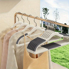 Traceless Non-slip Flocked Clothes Hanger Thickened Wardrobe Home Use