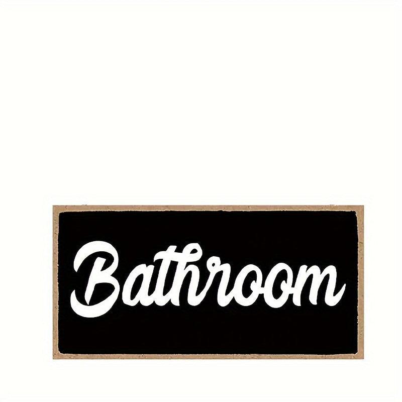 Wooden Wall-mounted Toilet Sign Decoration for Cafes/Shops with Tape