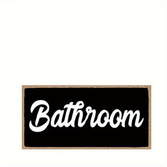 Wooden Wall-mounted Toilet Sign Decoration for Cafes/Shops with Tape