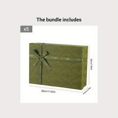 Retro Green Birthday Packaging Box with Bow