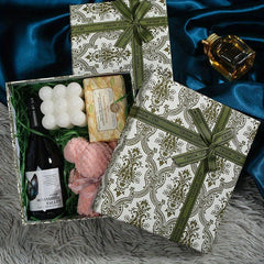 Retro Green Birthday Packaging Box with Bow
