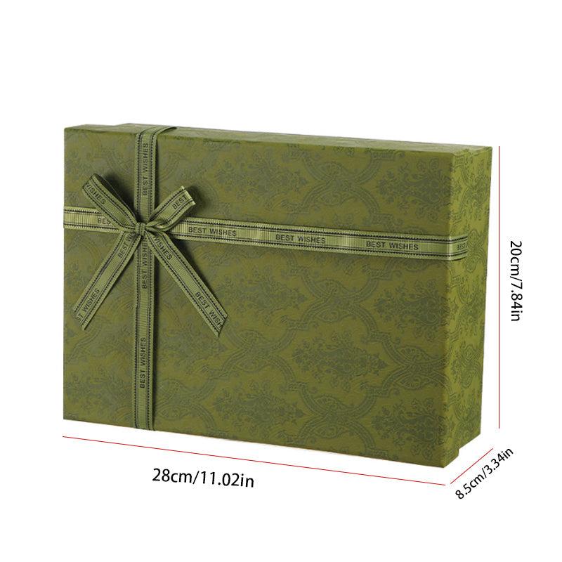 Retro Green Birthday Packaging Box with Bow