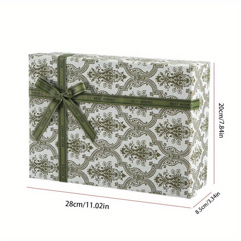 Retro Green Birthday Packaging Box with Bow
