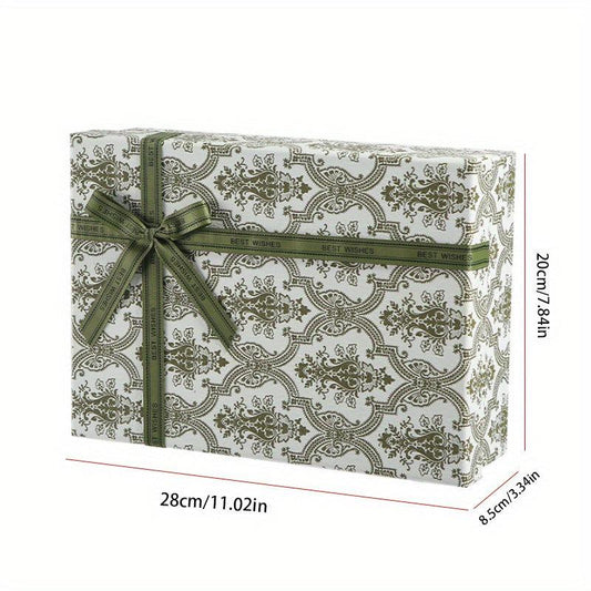 Retro Green Birthday Packaging Box with Bow