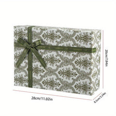 Retro Green Birthday Packaging Box with Bow