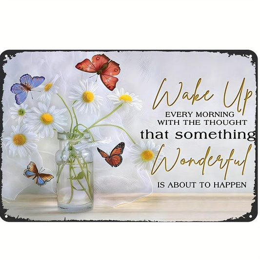Something Wonderful Tin Sign Vintage Art Wall Decor Sign