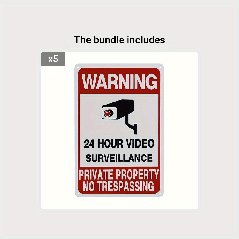 Protect Your Property: No Trespassing Sign & Video Surveillance System