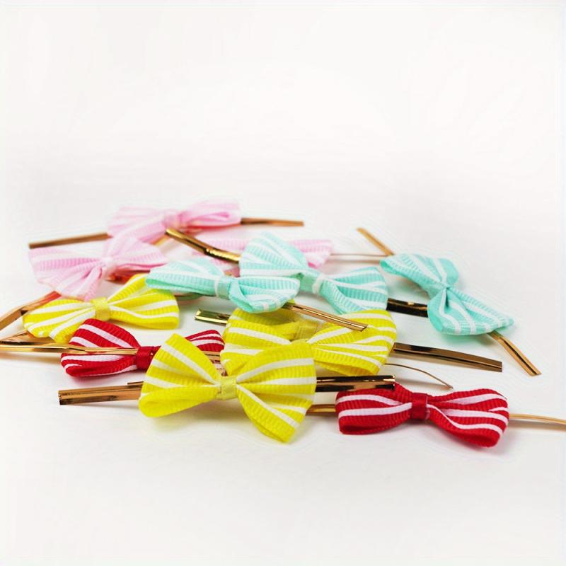 100pcs Golden Thread Bow Tie Packaging for Candy Biscuit