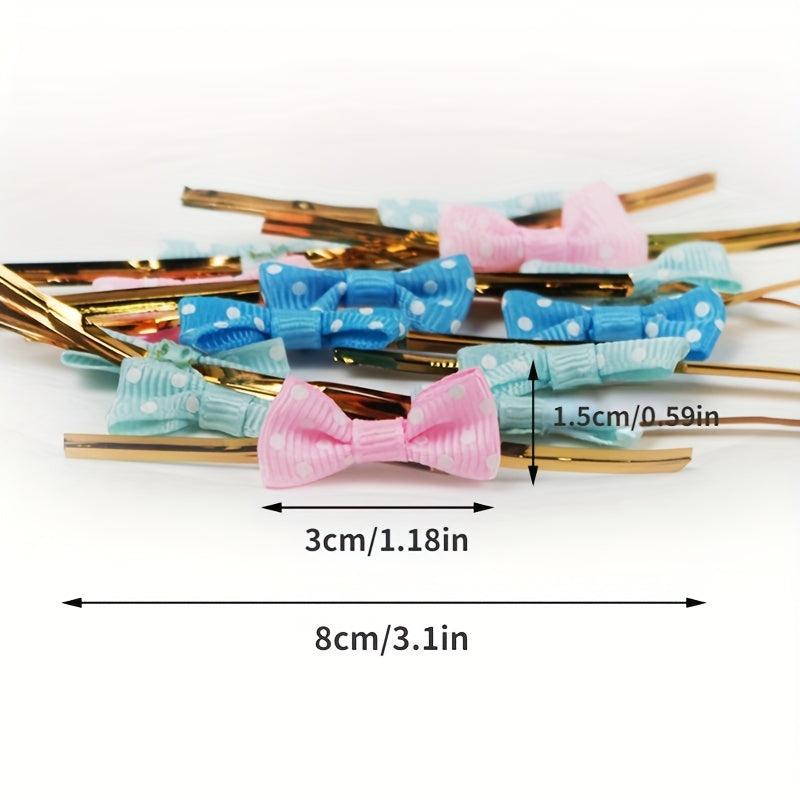 100pcs Golden Thread Bow Tie Packaging for Candy Biscuit