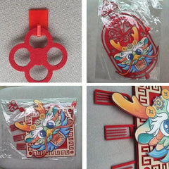 Chinese New Year Dragon Felt Hanging Pendant for Shops