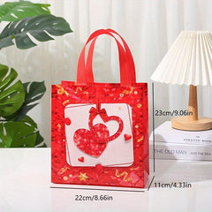 4pcs Reusable Non Woven Gift Bags For Presents & Shopping