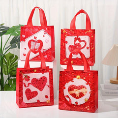 4pcs Reusable Non Woven Gift Bags For Presents & Shopping