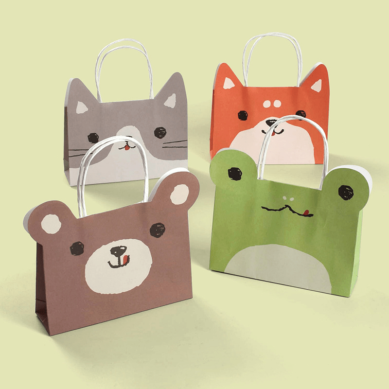 10pcs Animal Gift Bags for Party Wrapping