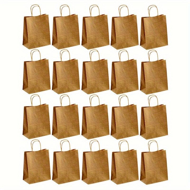 20pcs Yellow Gift Handbag for Milk Tea Takeaway and More