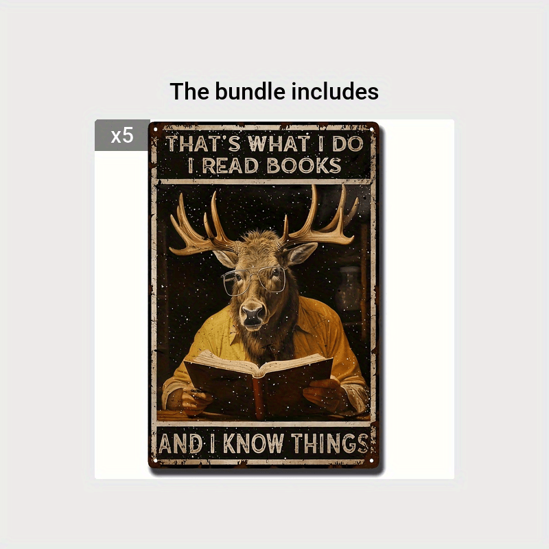 Funny Elk Retro Tin Sign - Outdoor/Indoor Wall Panel - 20 X 30 Tin Painting