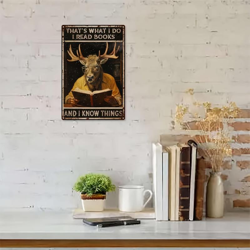 Funny Elk Retro Tin Sign - Outdoor/Indoor Wall Panel - 20 X 30 Tin Painting