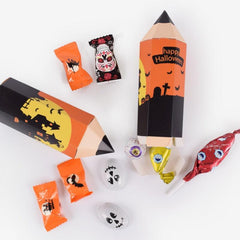 10pcs Halloween Candy Packaging Box Funny Cartoon Pencil Candy