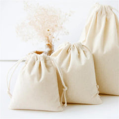 12pcs Linen Jute Pouch Drawstring Gift Bags Wedding Favor Bags