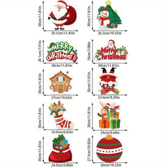 Christmas Hanging Couplets Santa Claus Theme for Door or Garden
