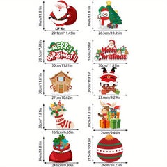 Christmas Hanging Couplets Santa Claus Theme for Door or Garden