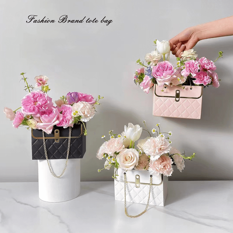Flower Basket Tote Bag Wedding Gift Packaging Box