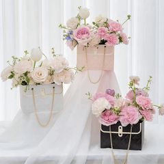 Flower Basket Tote Bag Wedding Gift Packaging Box