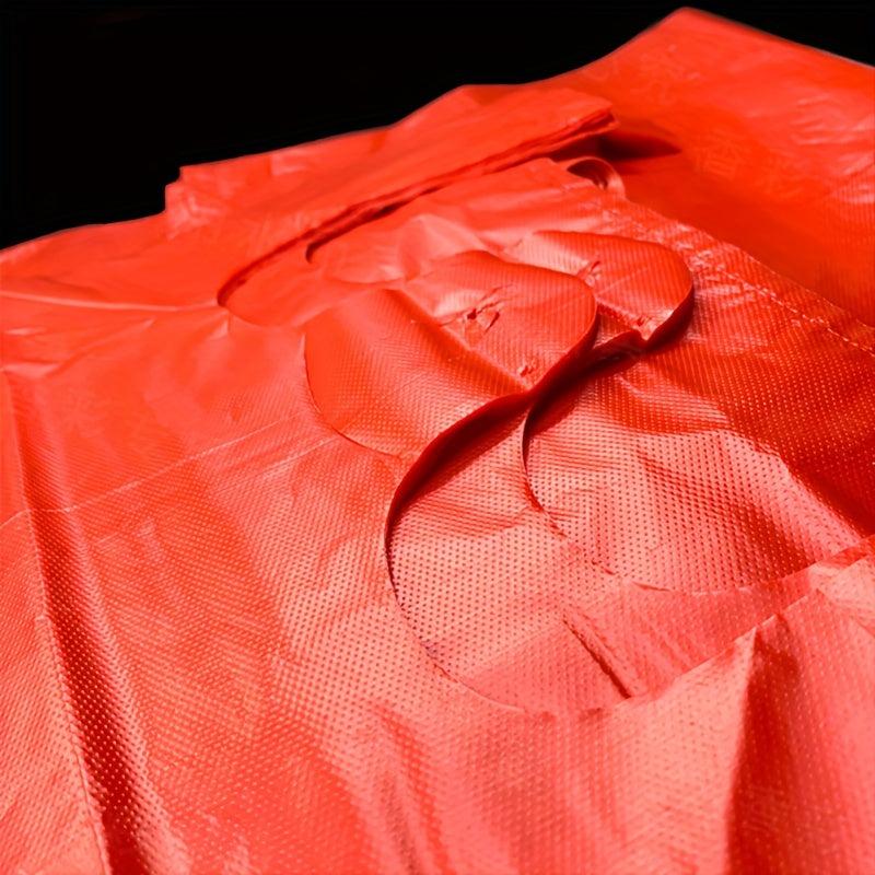 Red Plastic Food Bags Vest Bags Disposable Convenience Bags