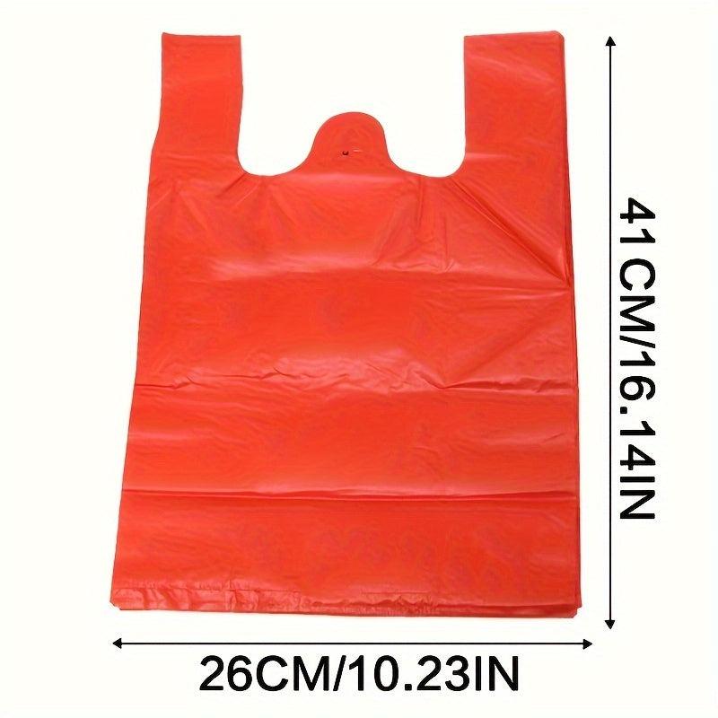 Red Plastic Food Bags Vest Bags Disposable Convenience Bags