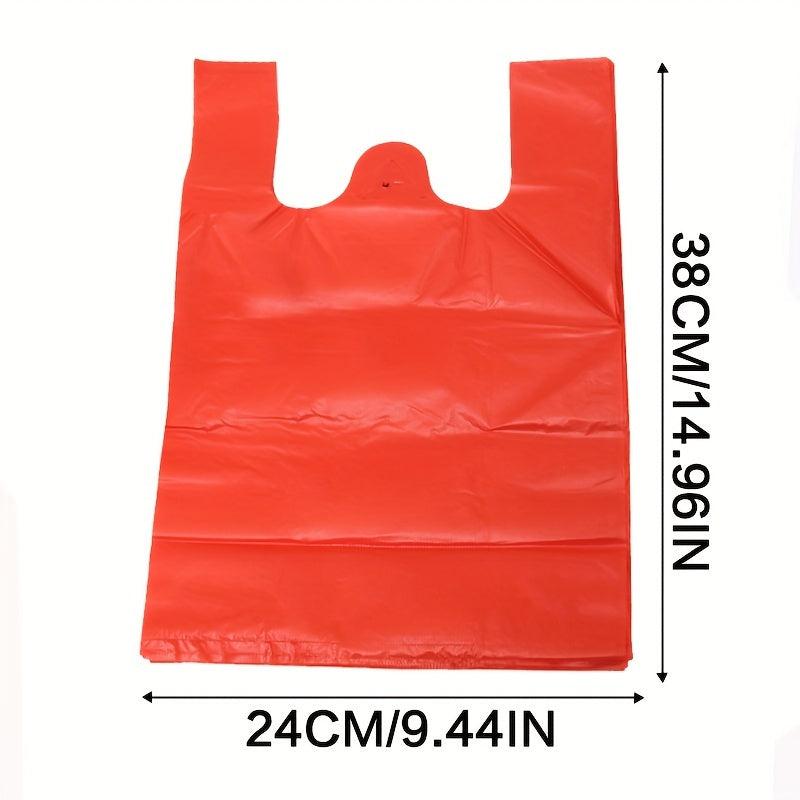 Red Plastic Food Bags Vest Bags Disposable Convenience Bags