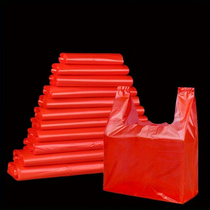 Red Plastic Food Bags Vest Bags Disposable Convenience Bags