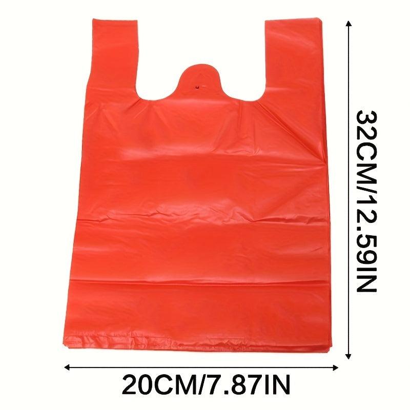 Red Plastic Food Bags Vest Bags Disposable Convenience Bags