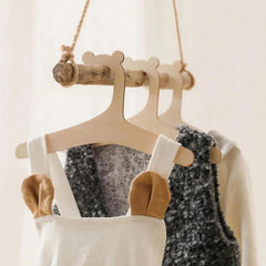5pcs Wooden Bear Clothes Hanger Home Decoration Modern Style Wooden Craft