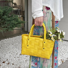 Hand Woven Waterproof Vegetable Basket Beach Bag