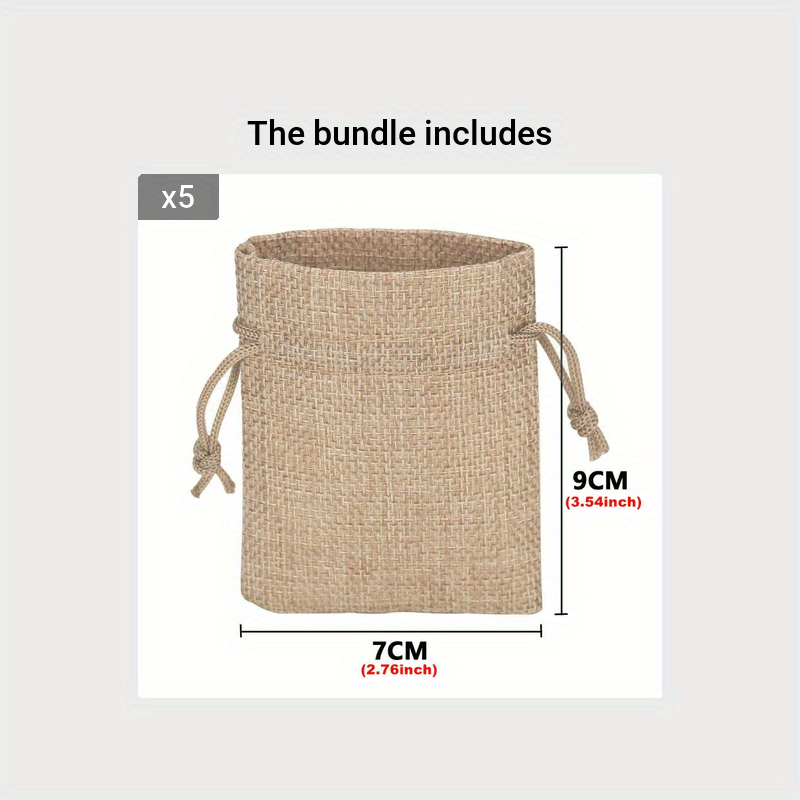 10pcs Drawstring Burlap Bag Jute Gift Bags DIY Wedding Favor Gift Bag Packaging