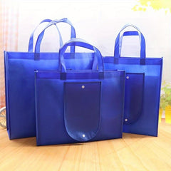 Eco-Friendly Storage Shopping Bags with Snap Button - Durable, Foldable Tote Bag