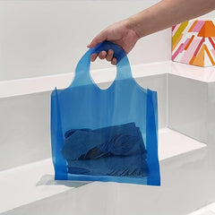 5pcs Customized Transparent Plastic Clothing Tote Bags - Women's Gift Bags