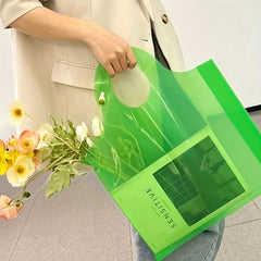 5pcs Customized Transparent Plastic Clothing Tote Bags - Women's Gift Bags