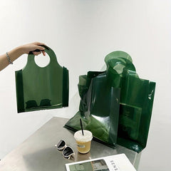 5pcs Customized Transparent Plastic Clothing Tote Bags - Women's Gift Bags