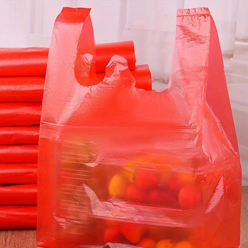 Red Plastic Bag for Supermarket Shopping Packing