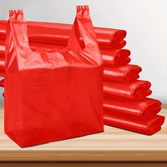 Red Plastic Bag for Supermarket Shopping Packing