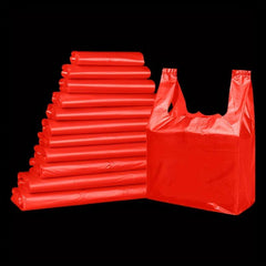 Red Plastic Bag for Supermarket Shopping Packing