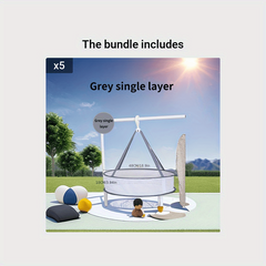 Mesh Foldable Drying & Storage Hanger Basket for Clothes