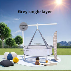 Mesh Foldable Drying & Storage Hanger Basket for Clothes