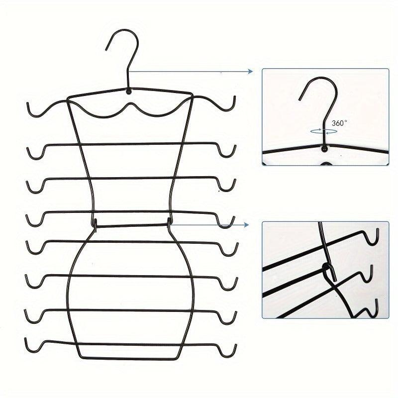 Space Saving 8 Tier Metal Bra Hanger Organizer
