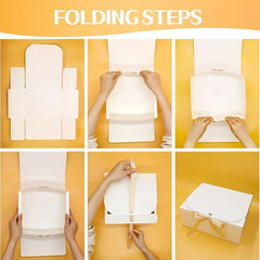 5pcs Large Cowhide Gift Boxes for Jewelry Holidays Parties Birthdays Graduations