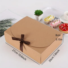 5pcs Large Cowhide Gift Boxes for Jewelry Holidays Parties Birthdays Graduations