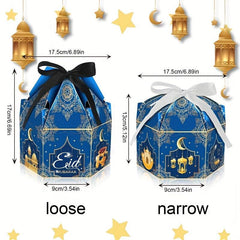 12pcs Party Moon Golden Lantern Candy Hexagonal Box